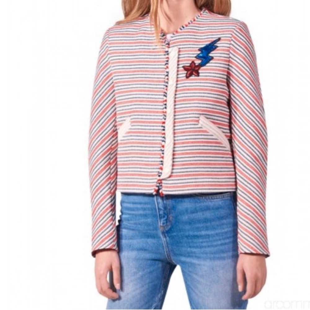 Sandro stripped jacket.